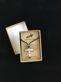 Medium Sterling Silver Fish Cross Pendant