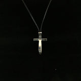 Medium Sterling Silver Fish Cross Pendant