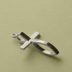 Silver Fishingcross Charm