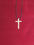Large Sterling Silver Fish Cross Pendant