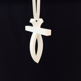 Fish Cross Christmas Ornament