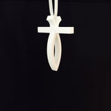 Fish Cross Christmas Ornament